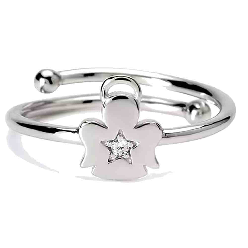 Anello Bambina Baby Angel in Argento Mabina Gioielli