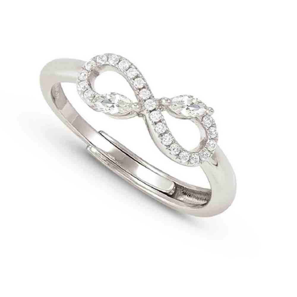 Anello Donna in Argento Shine Me Up Infinito e Zirconi Nomination