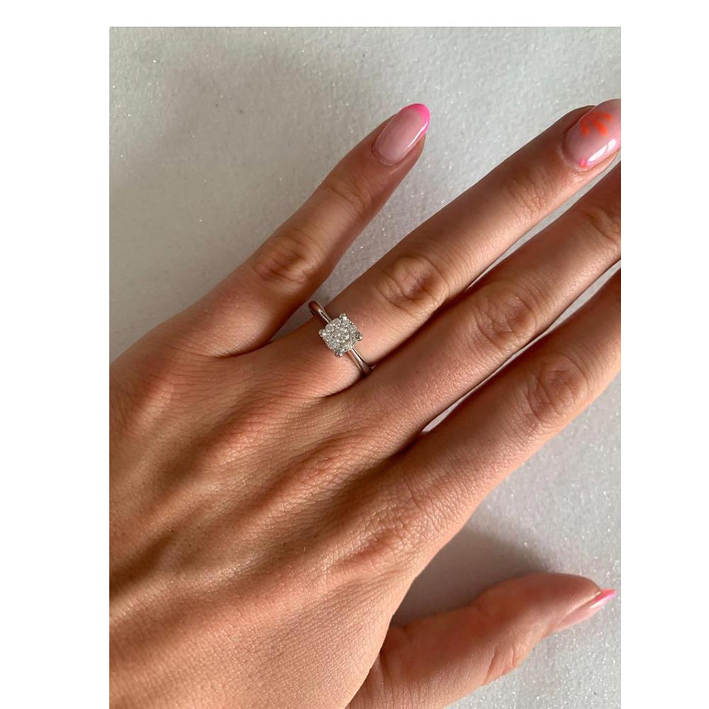 Anello di Fidanzamento Solitario Nodo D' Amore Recarlo