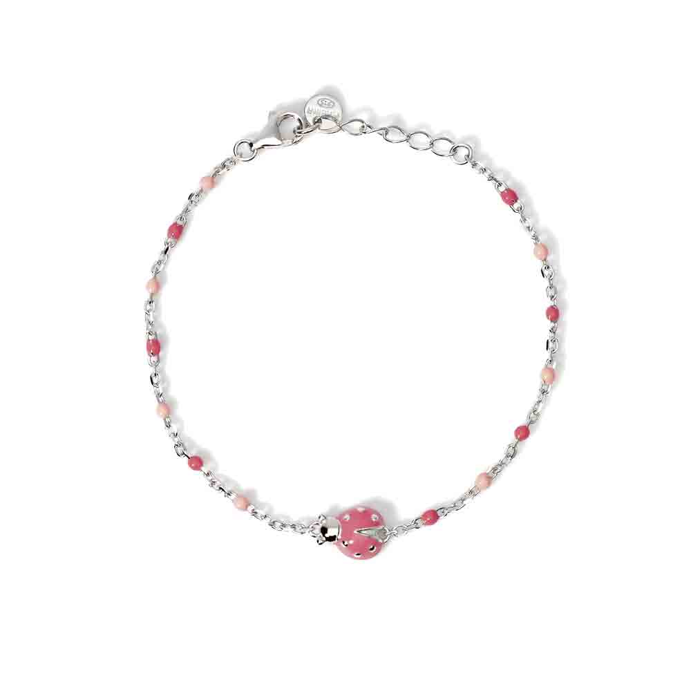 Bracciale Bambina in Argento con coccinella Mabina Gioielli