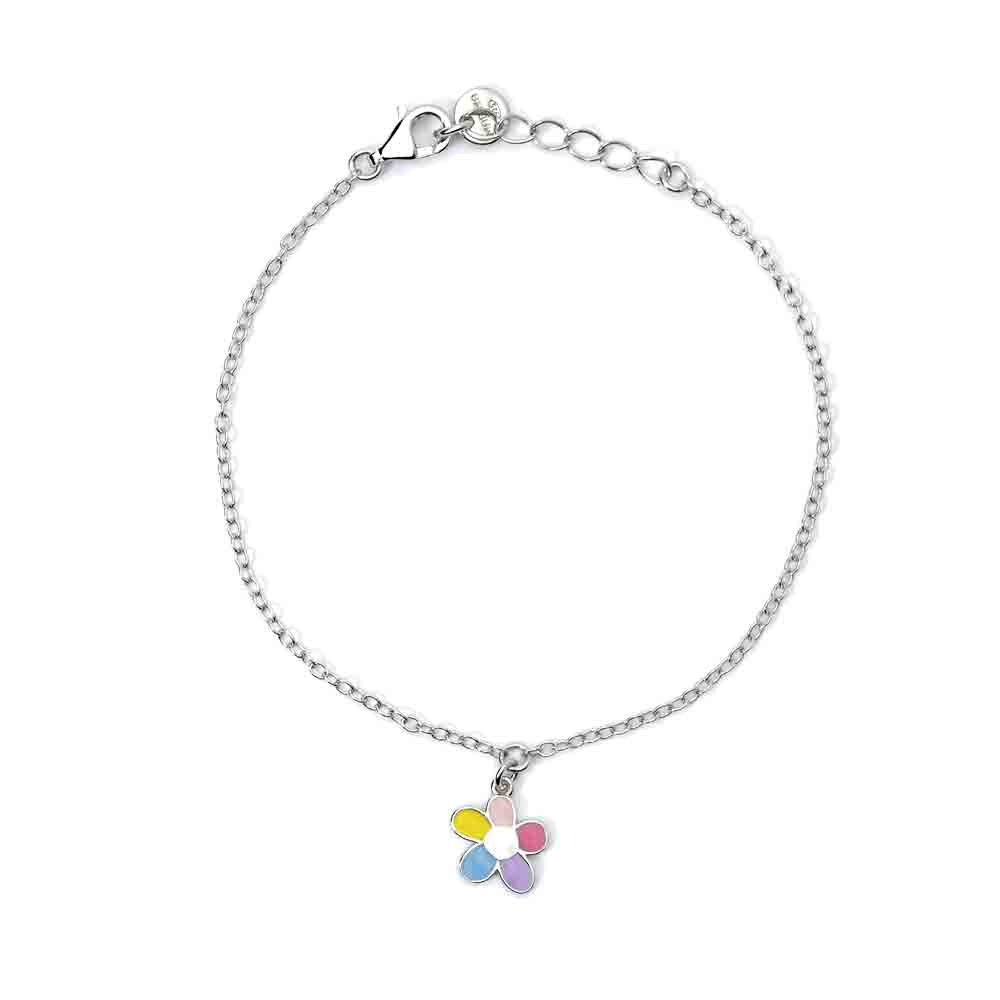 Bracciale Bambina in Argento con fiorellino Mabina Gioielli