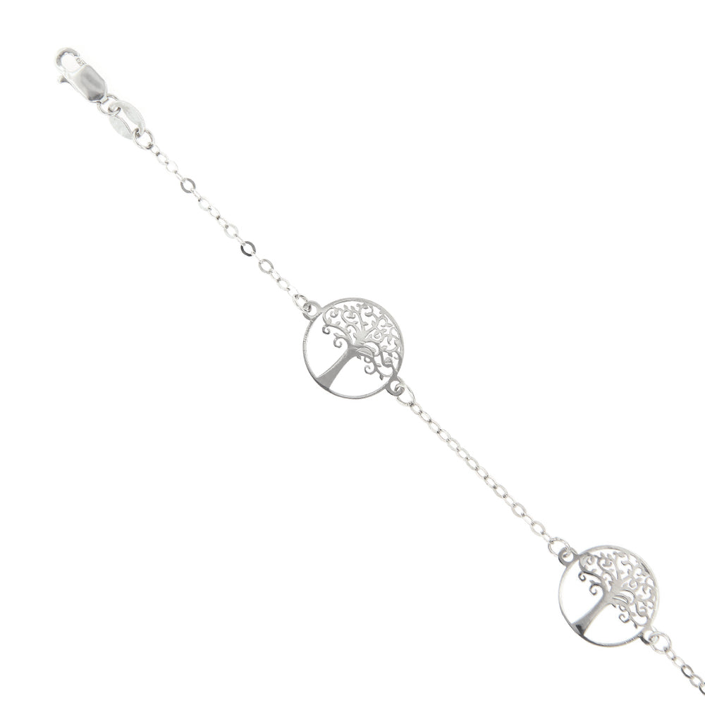 Bracciale Donna Albero della Vita in Oro Bianco