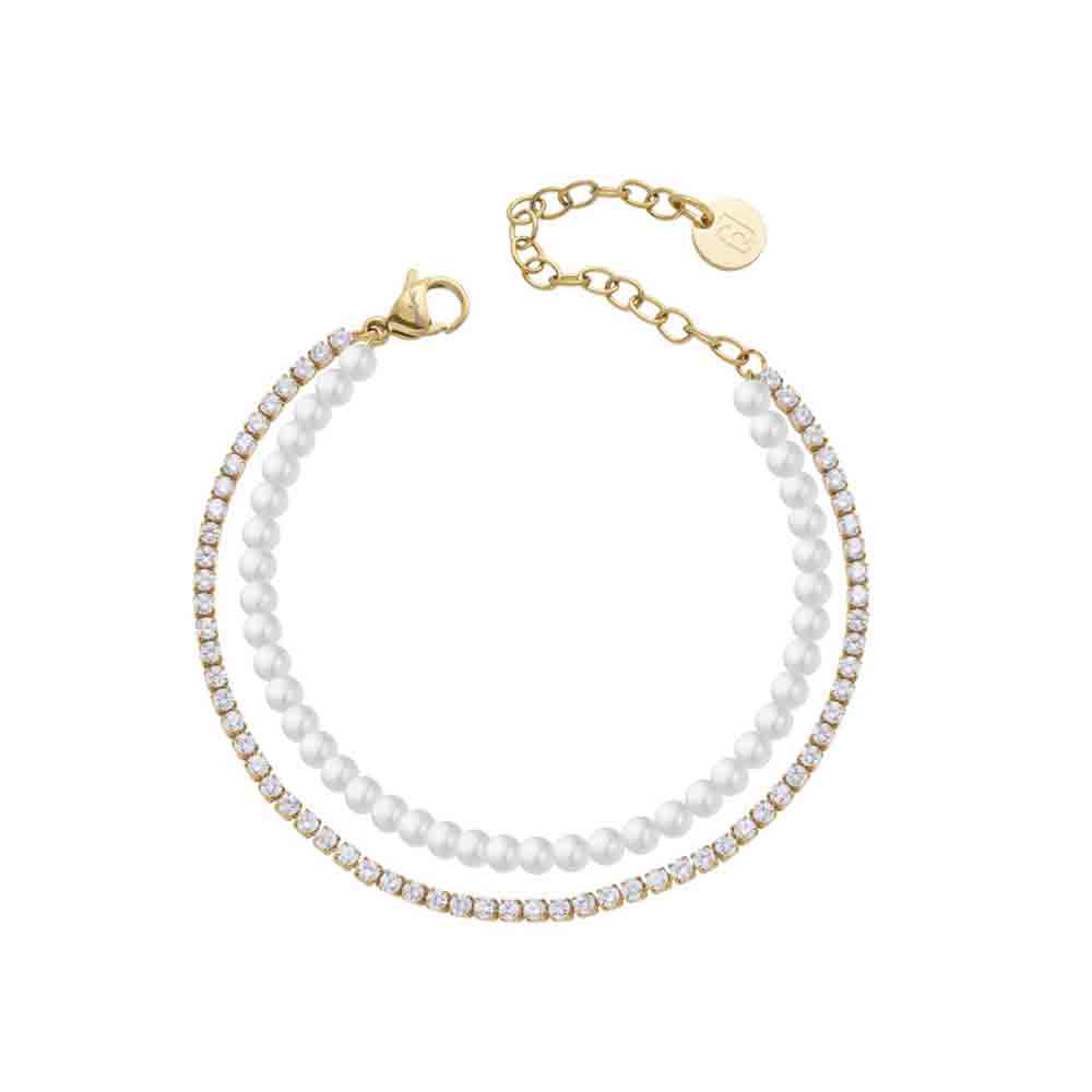 Bracciale Donna in Acciaio con Perle e Cristalli Liu Jo Luxury