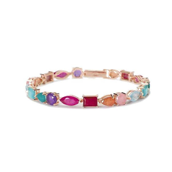 LILLY MARIE Bracciale Donna In Argento Sterling 925 Con Avventurine - Design Regolabile Da 18 A 22 Cm, Chiusura A Moschettone, Regalo In Confezione Elegante
