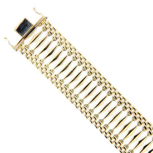 Bracciale con pendente cuore con albero della vita in acciaio inox finitura oro Bracciale con pendente cuore con albero della vita in acciaio inox finitura oro