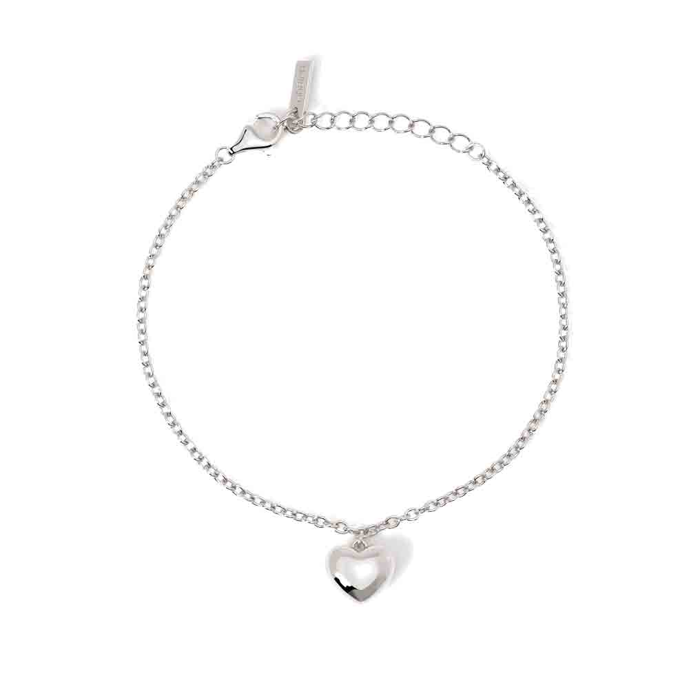 Bracciale Donna in argento con ciondolo cuore Mabina Gioielli