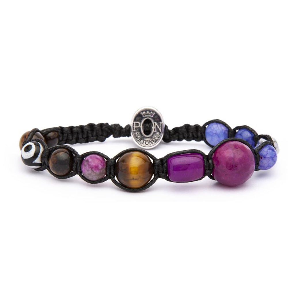 Bracciale Unisex Koral Viola Occhio di Tigre Portonovo