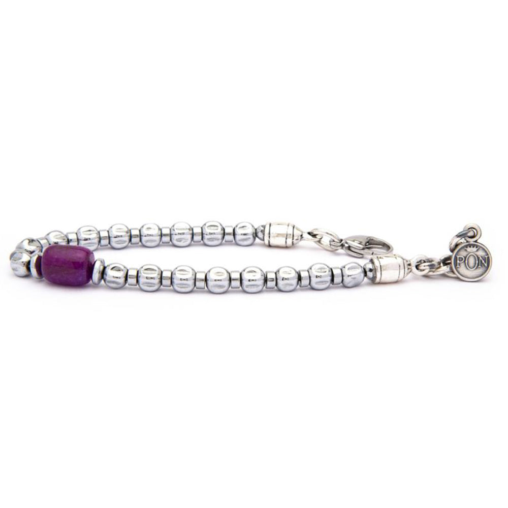 Bracciale Unisex Silverado centrale Viola e Granine Portonovo
