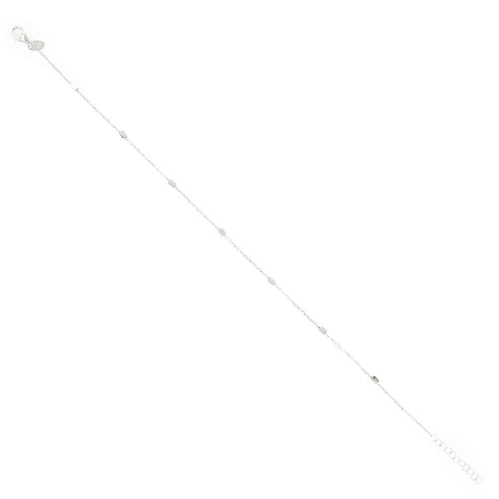 Bracciale Unisex in Oro Bianco e Cubi