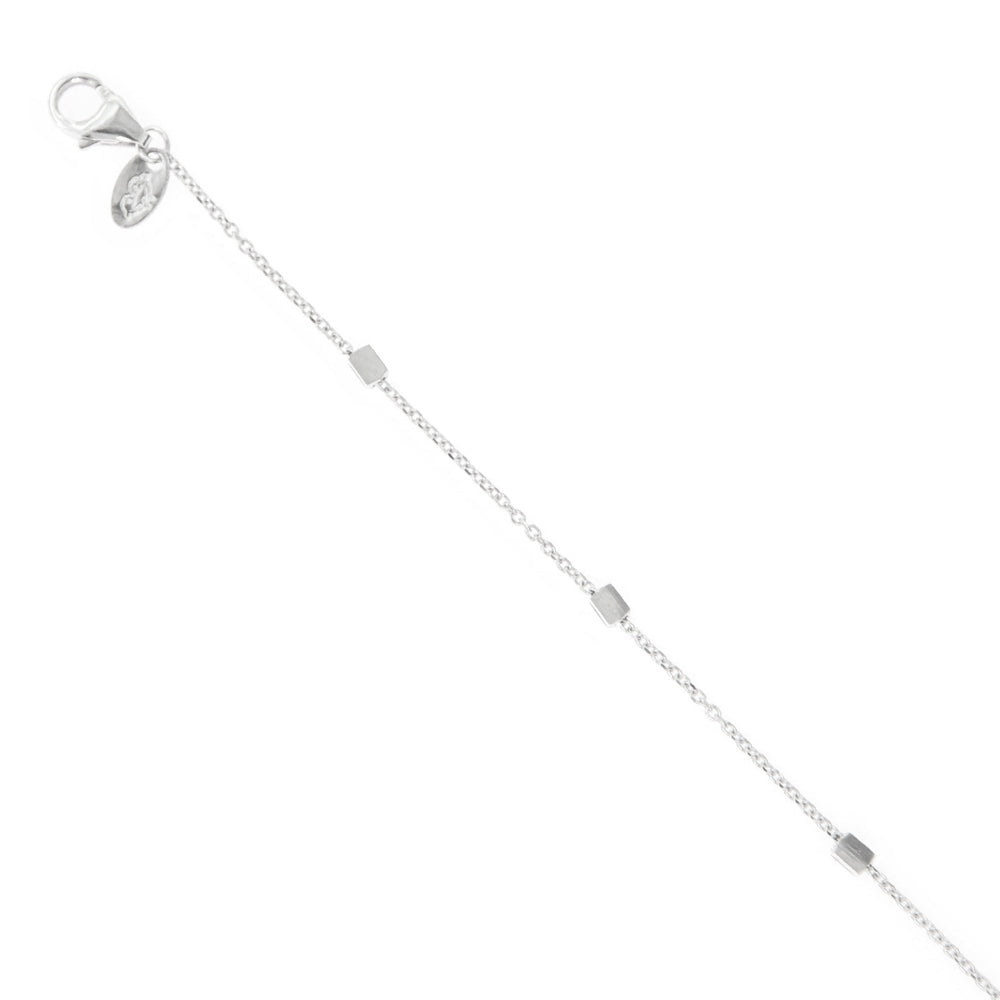 Bracciale Unisex in Oro Bianco e Cubi