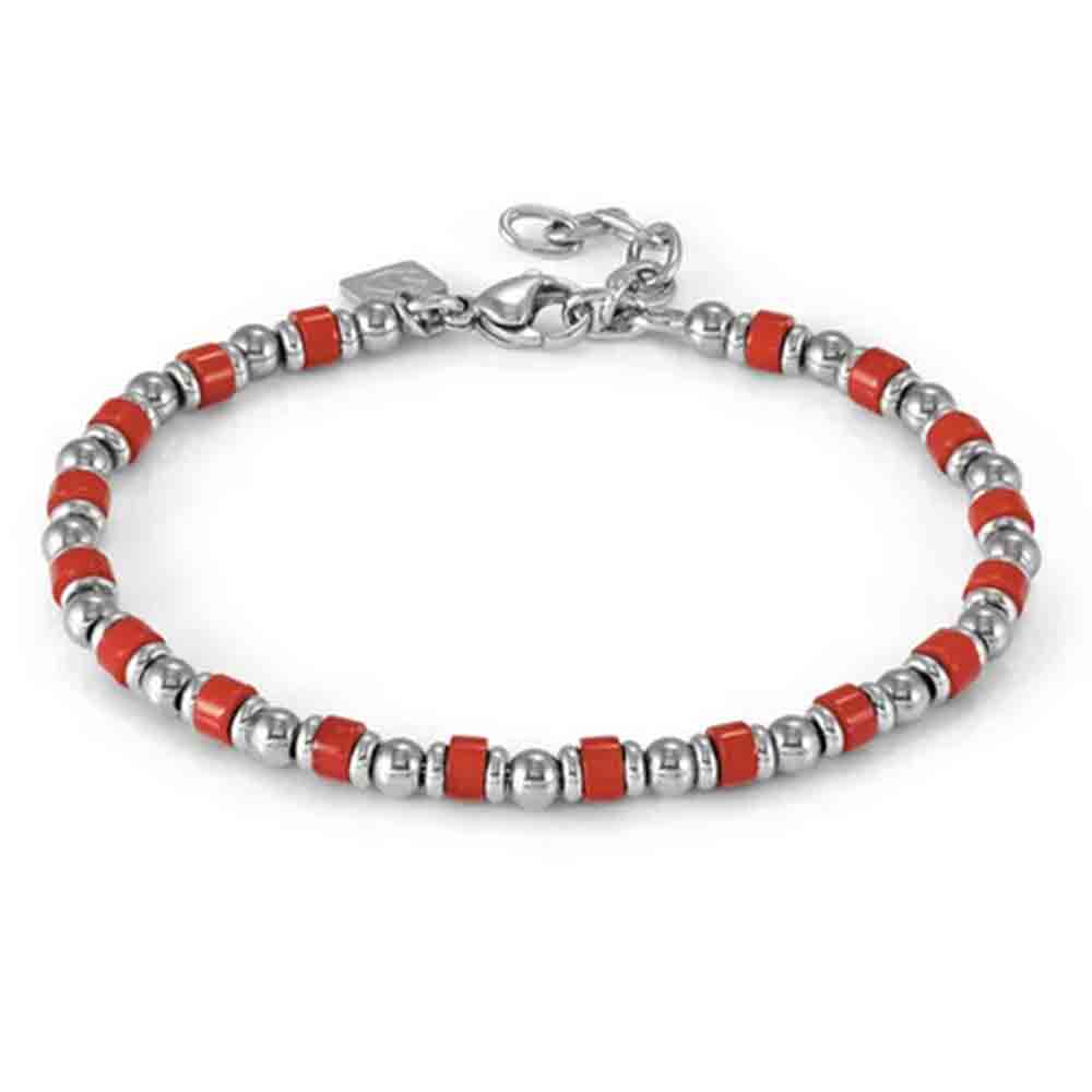 Bracciale Uomo Instinctstyle Sea Edition con Pietre Rosso Nomination
