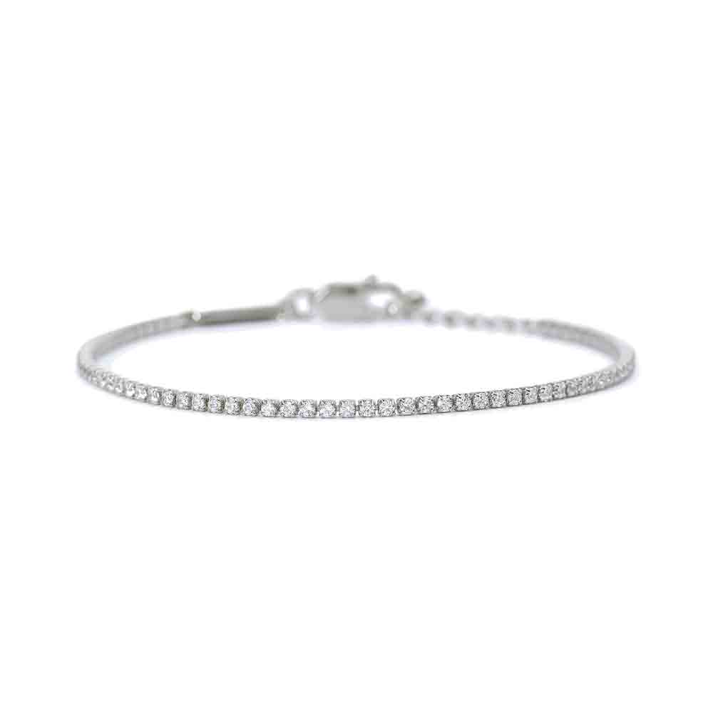 Bracciale Uomo tennis bianco in Argento Mabina Gioielli