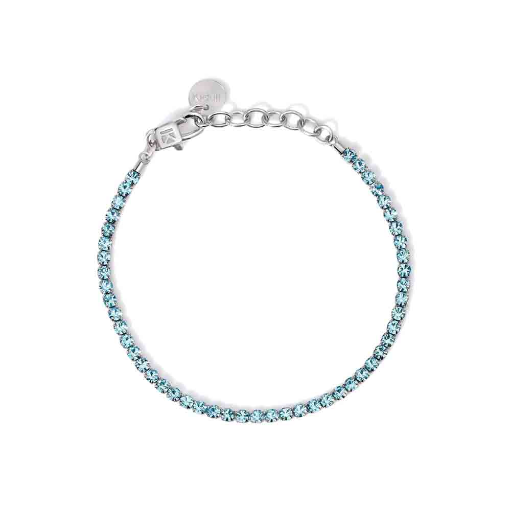 Bracciale in Acciaio tennis con cristalli verdi Style 11 831017 Kidult