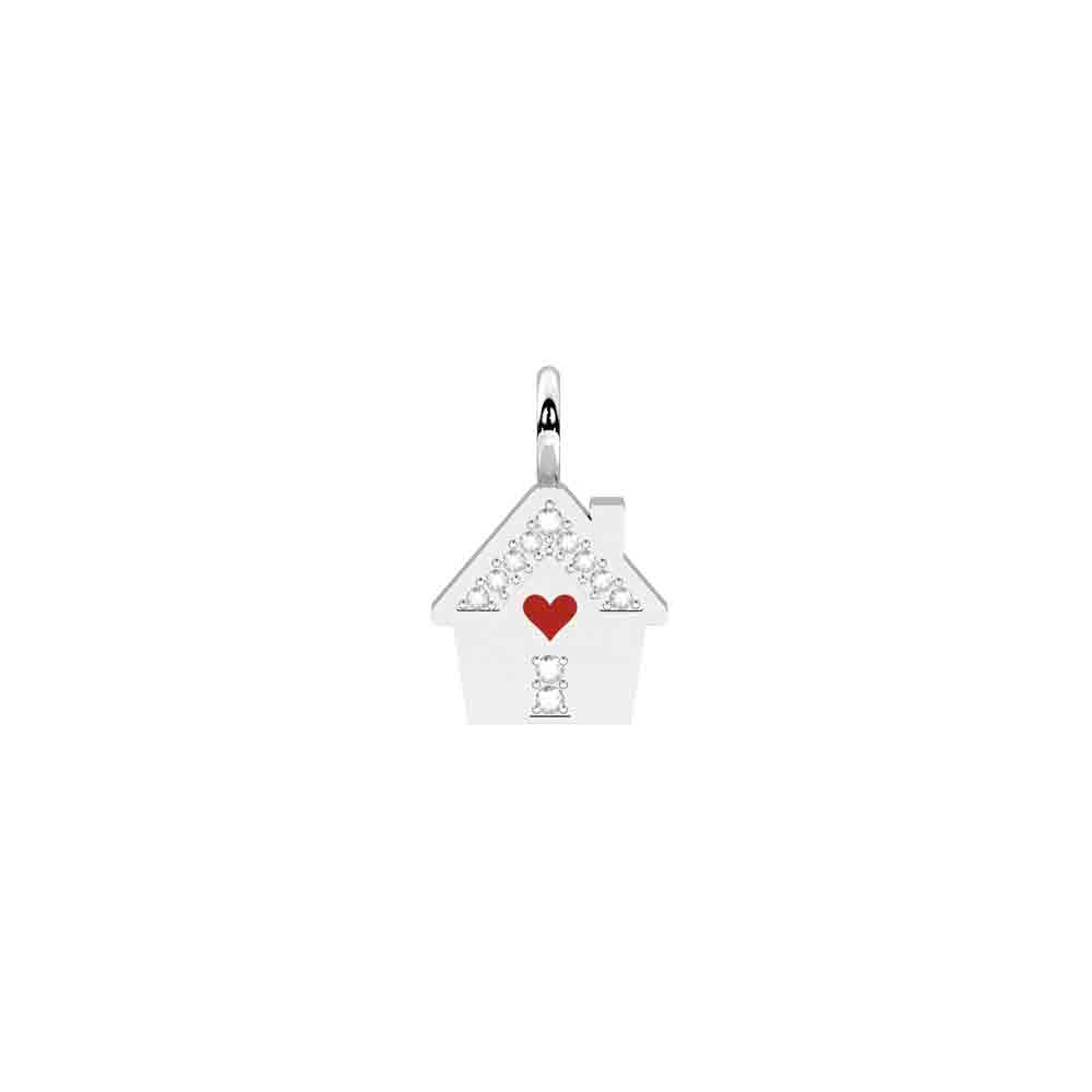 Ciondolo a forma di casa con cristalli Componibile By You 741231 Kidult