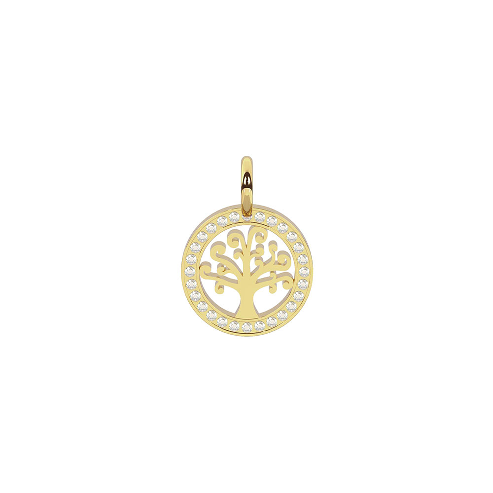 Ciondolo albero della vita con cristalli bianchi gold Componibile By You Albero Life 741152 Kidult