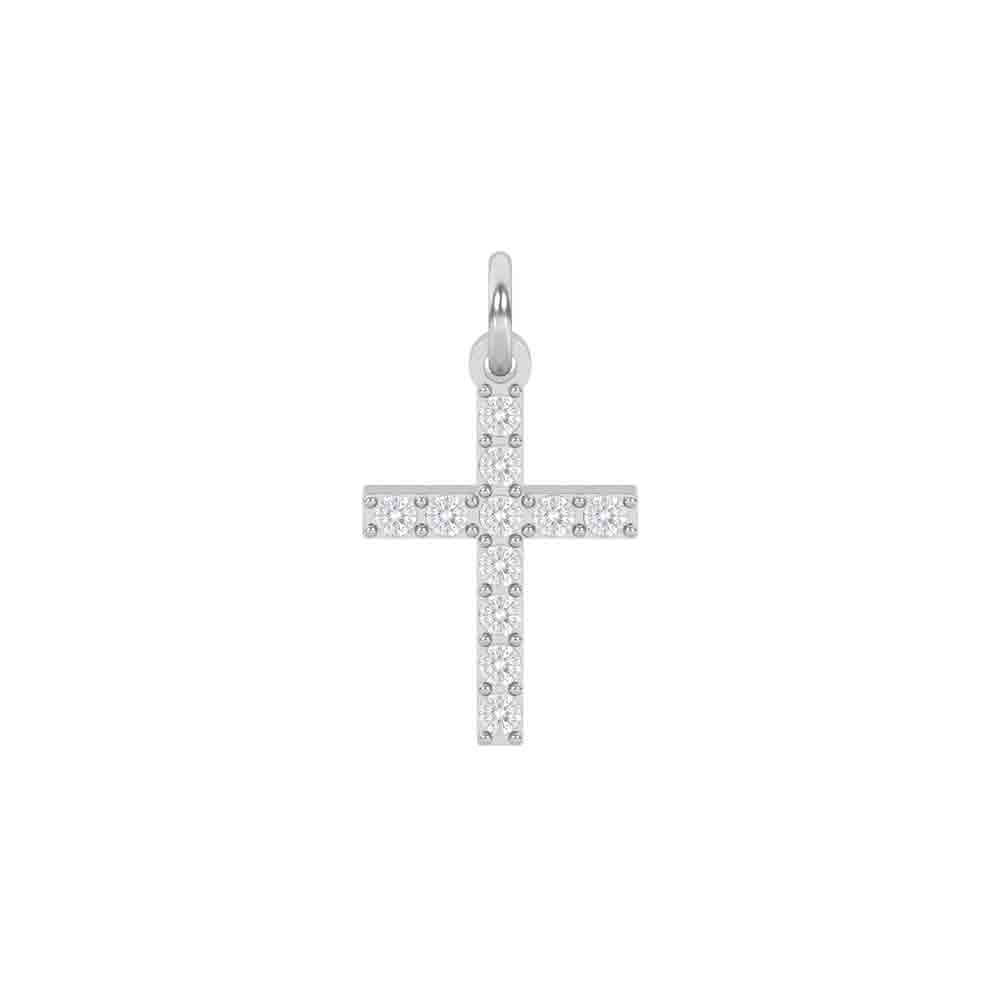 Ciondolo croce con cristalli bianchi Componibile By You Croce Credici 741180 Kidult