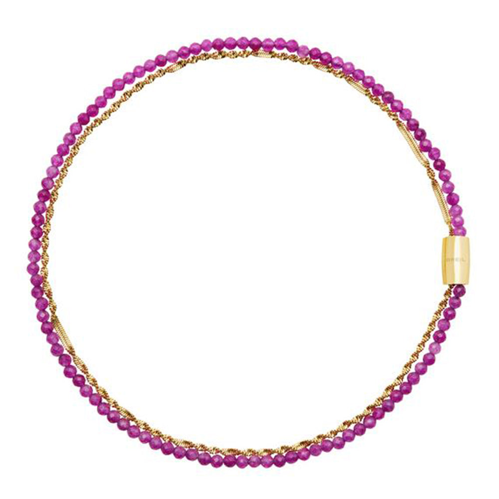 Collana Donna Acciaio Gold Agata Viola Magnetica System Breil