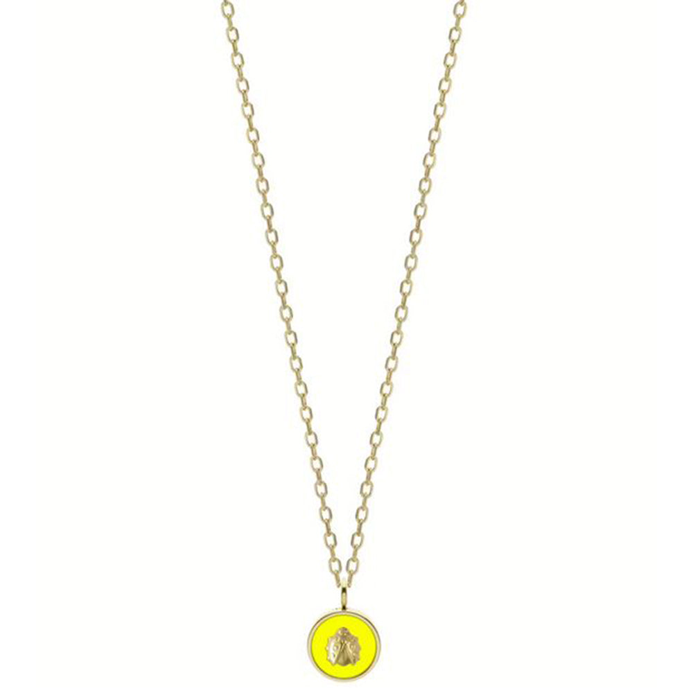 Collana Donna Acciaio Gold Coccinella smalto Giallo Liu Jo Luxury