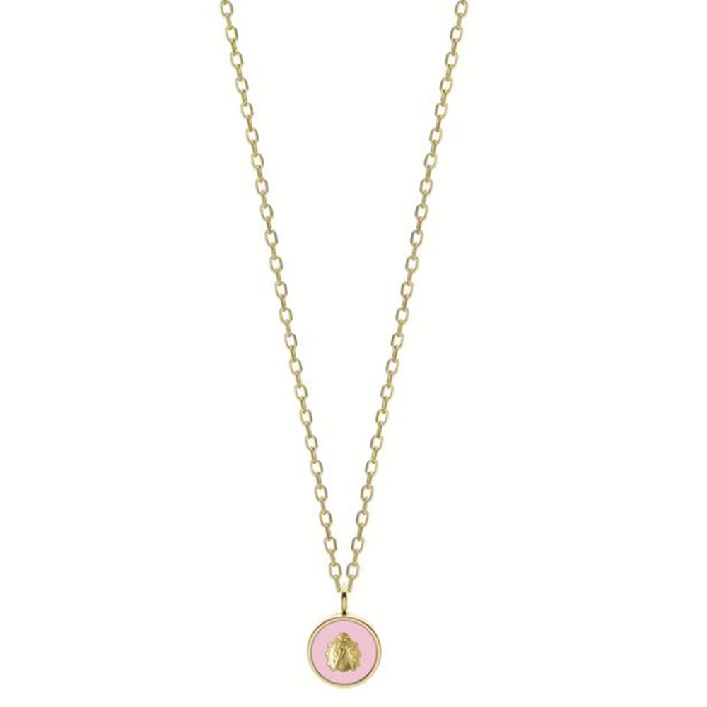 Collana Donna Acciaio Gold Coccinella smalto Rosa Liu Jo Luxury