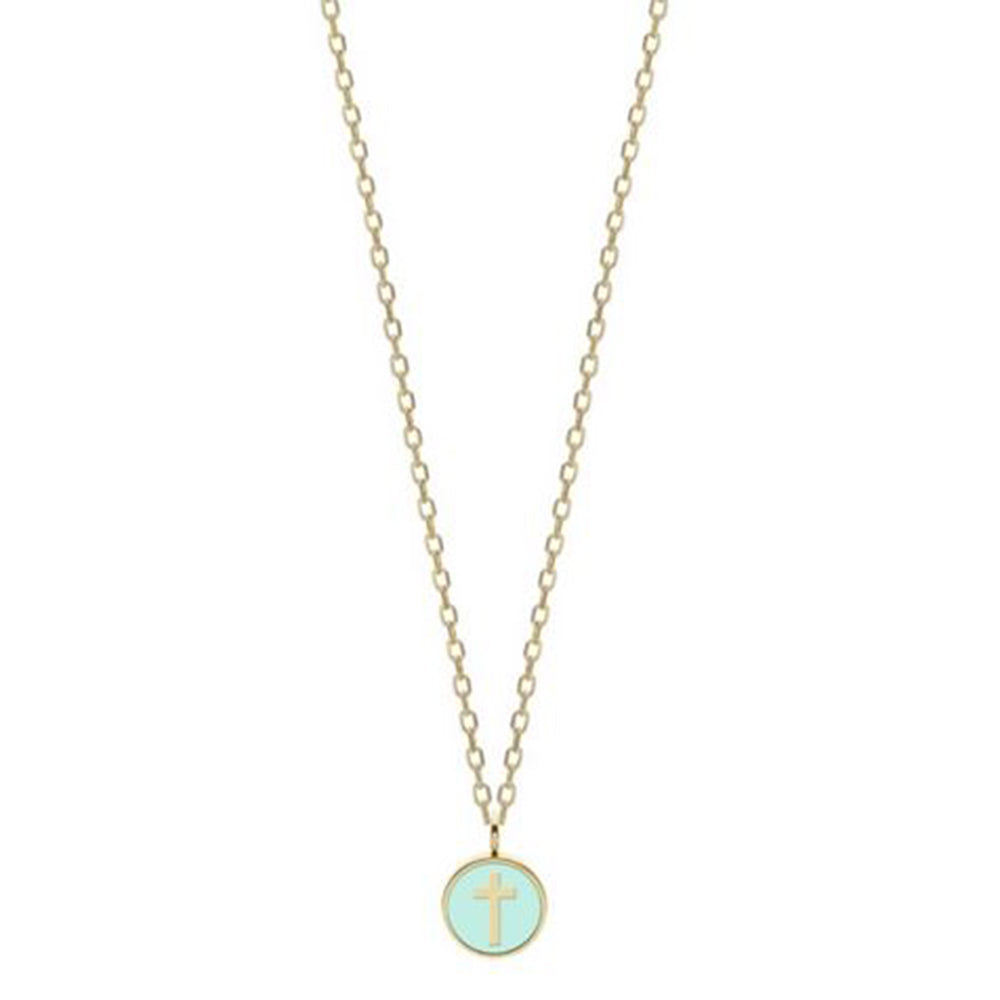 Collana Donna Acciaio Gold Croce smalto Azzurro Liu Jo Luxury