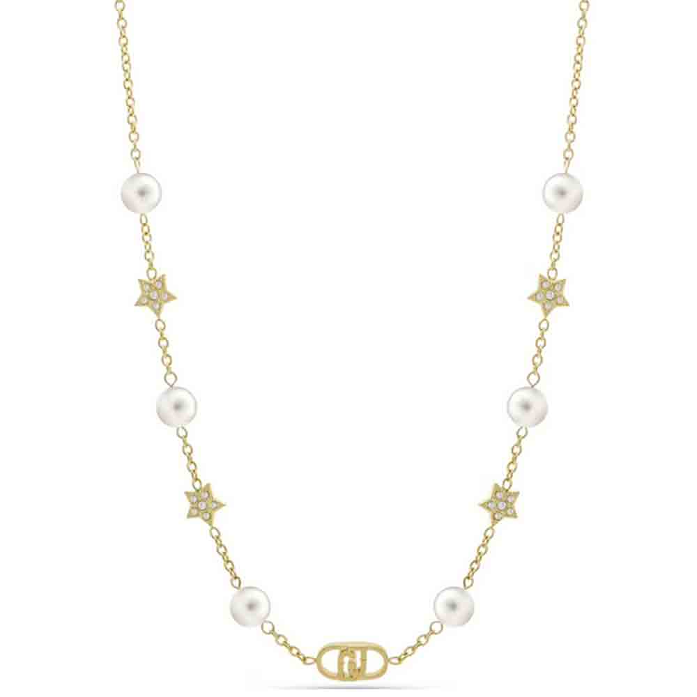 Collana Donna Acciaio Gold Stelle e Perle Fashion Liu Jo Luxury