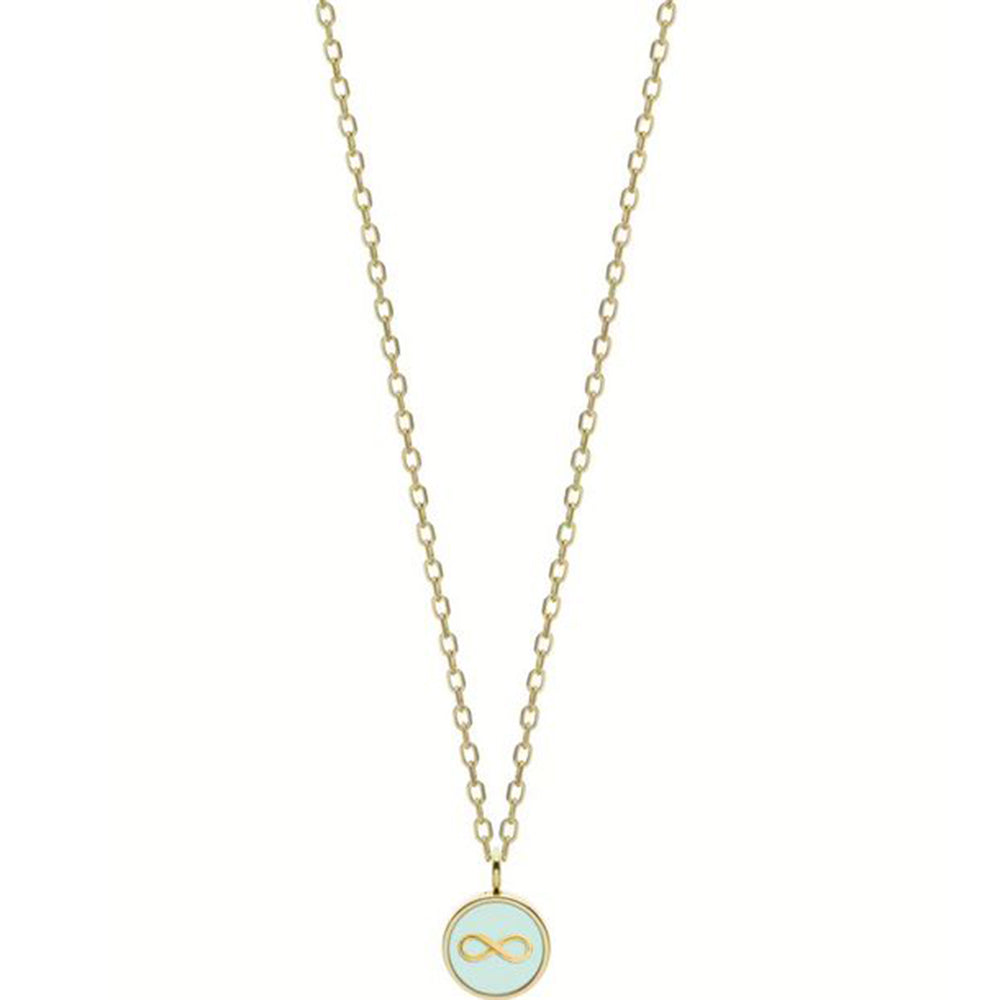Collana Donna Acciaio Gold Infinito smalto Azzurro Liu Jo Luxury