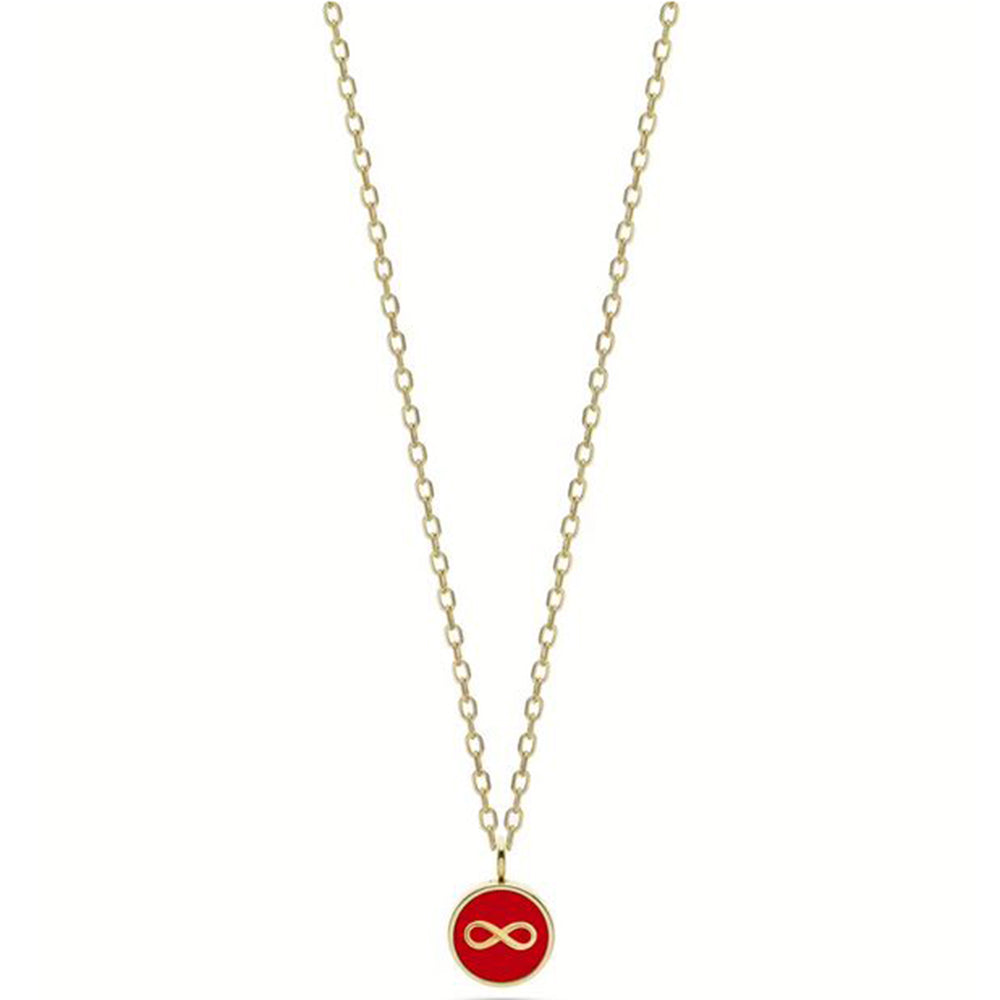 Collana Donna Acciaio Gold Infinito smalto Rosso Liu Jo Luxury