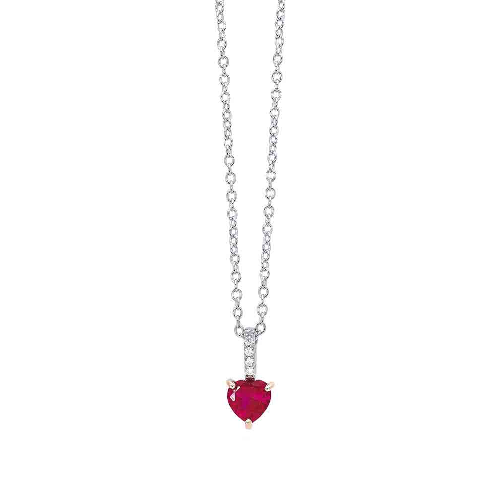 Collana Donna in Argento Cuore Rouge Mabina Gioielli