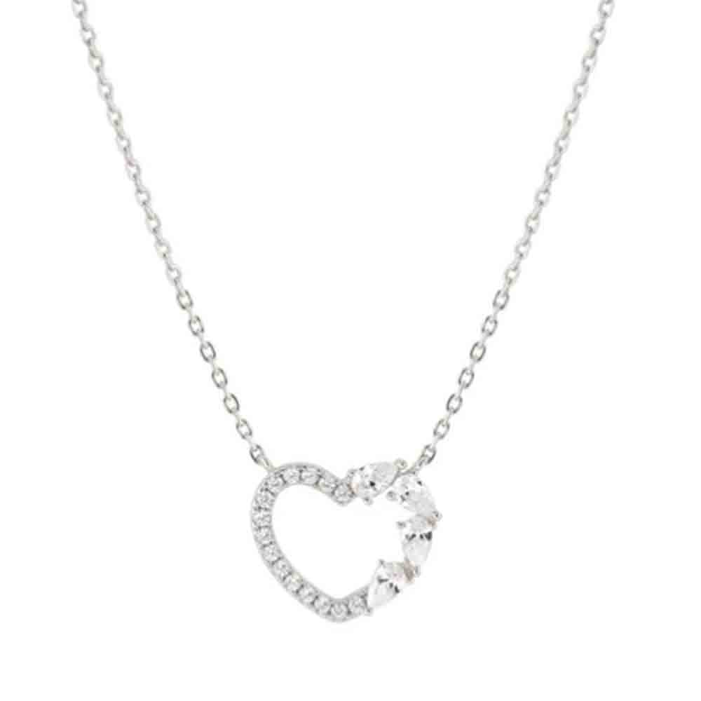Collana Donna in Argento Shine Me Up Cuore e Zirconi Nomination