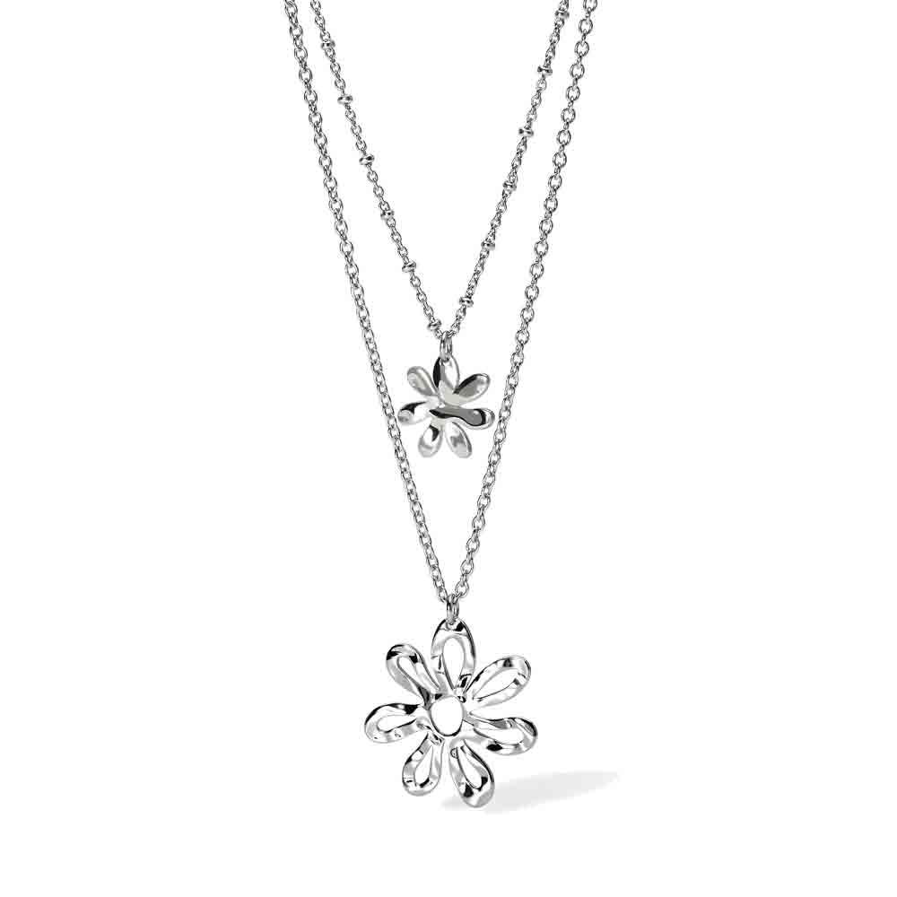Collana con doppia catena e pendenti fiore Style 16 851036 Kidult