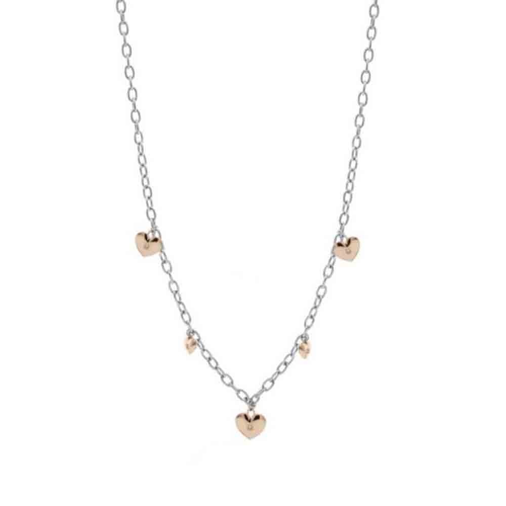 Collana Donna Acciaio Rose con Cuore e Zirconi Liu Jo Luxury
