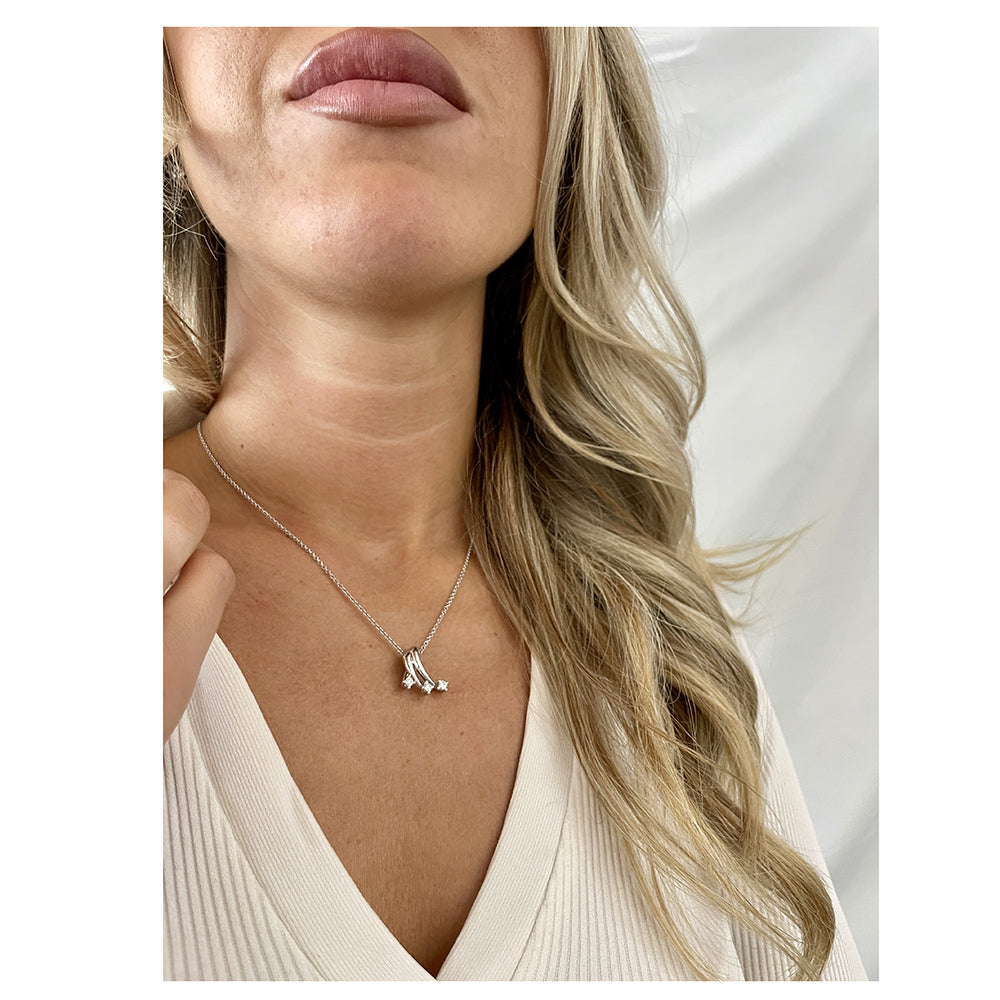 Collana Oro Bianco con Diamanti Eternity Recarlo