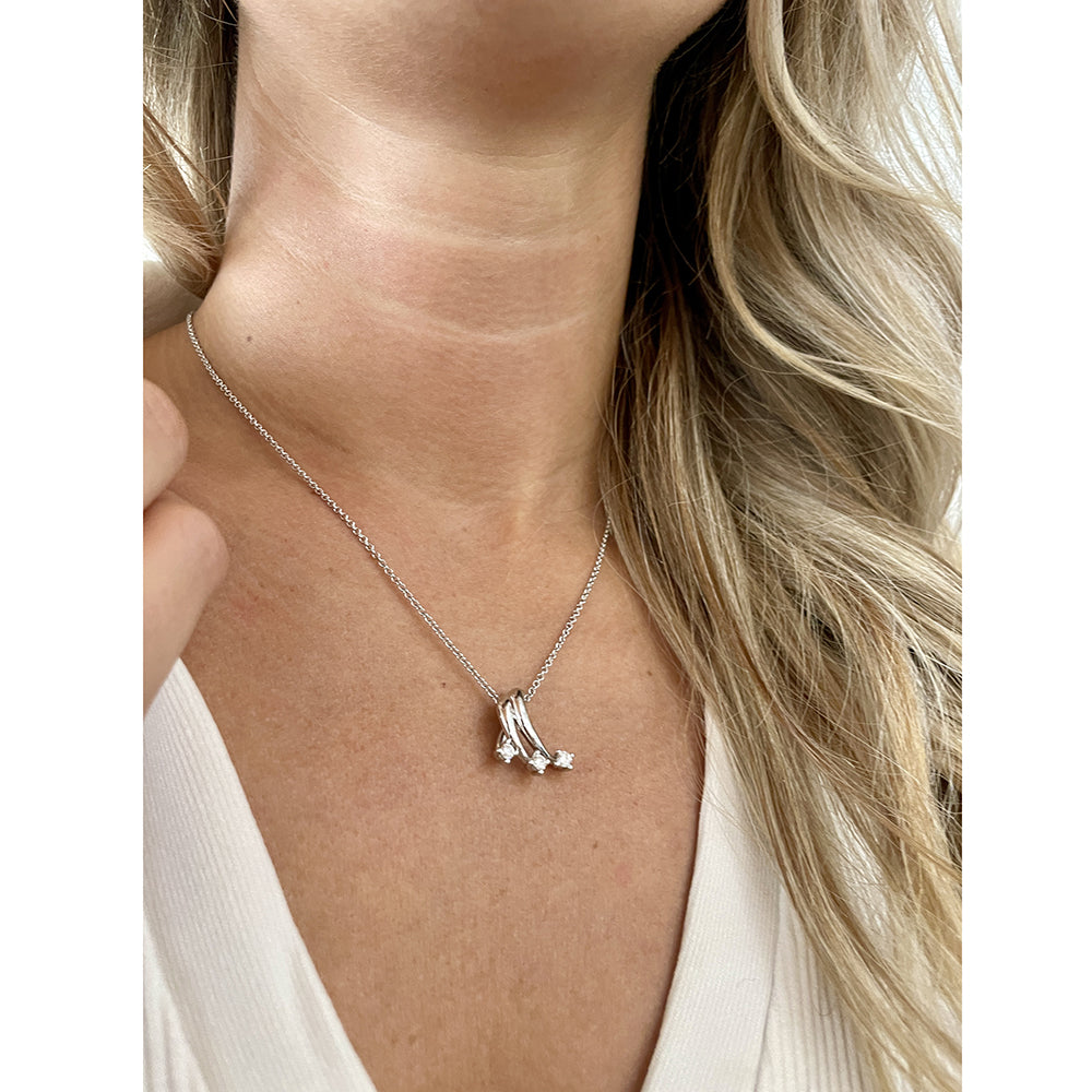 Collana Oro Bianco con Diamanti Eternity Recarlo 2