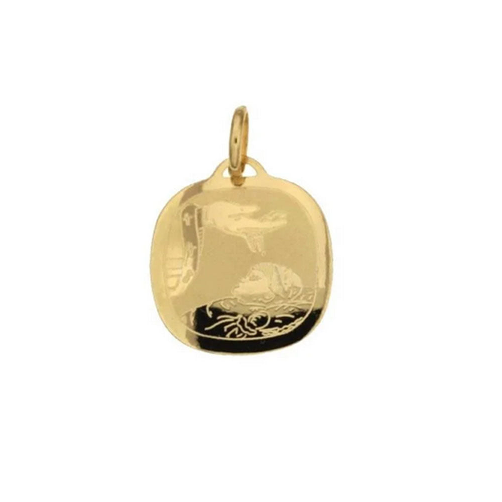 Medaglia Battesimo in Oro Giallo