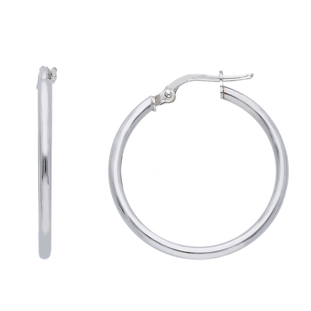 Orecchini Donna Cerchio in Oro Bianco