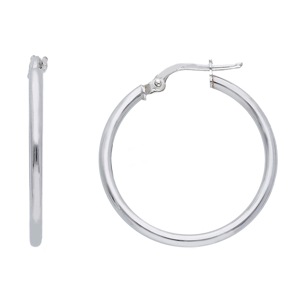 Orecchini Donna Cerchio in Oro Bianco