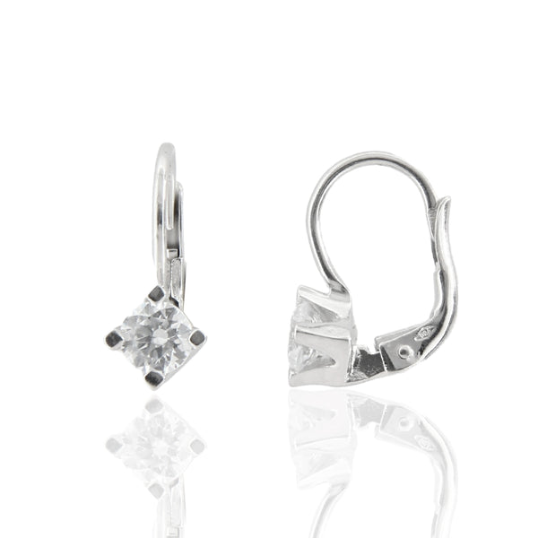 Orphelia Orecchini A Bottone In Argento 925 Con Zirconi Bianchi ZO-5119 Misura 2,7x1 Cm