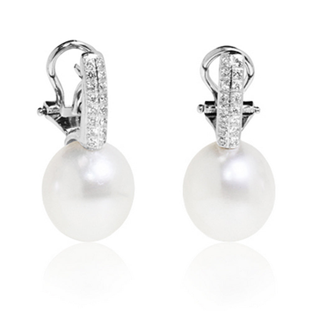 Orecchini Donna con Perle Australiane con Diamanti Genesia