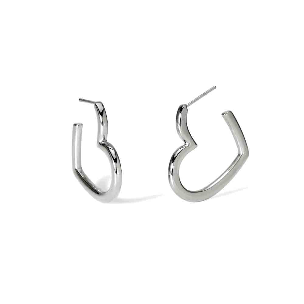 Orecchini in acciaio a cerchio cuore Style 15 861030 Kidult
