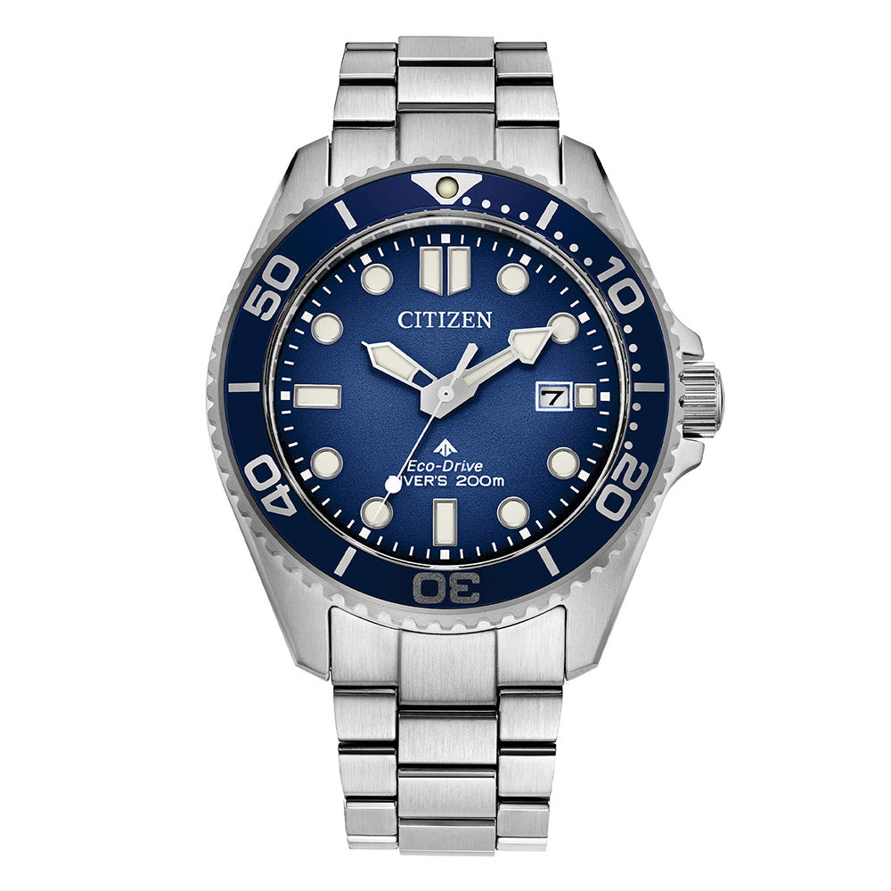 Orologio Uomo Acciaio Diver's Eco Drive 200 mt Blu Citizen