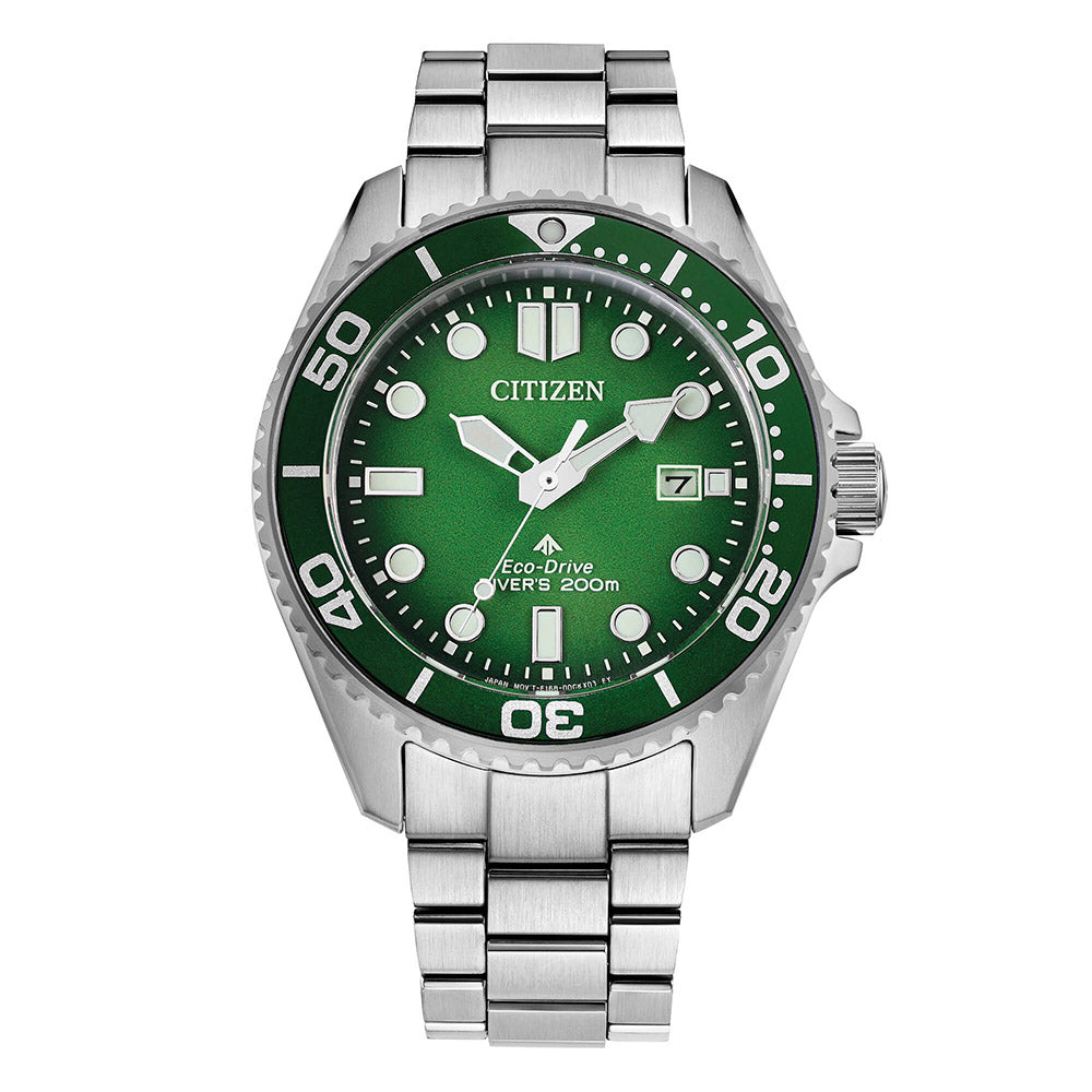 Orologio Uomo Acciaio Diver's Eco Drive 200 mt Verde Citizen