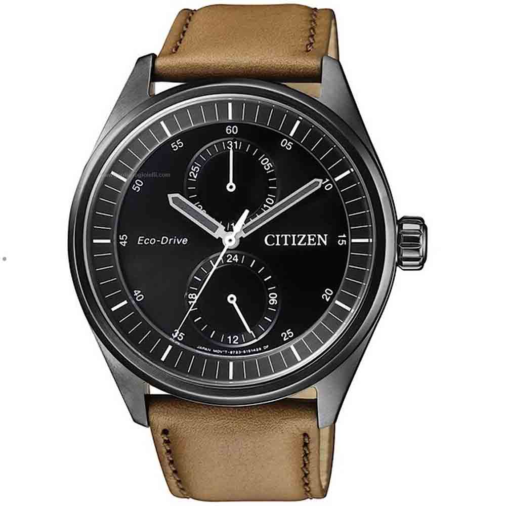 Orologio Uomo Acciaio Eco Drive Multifunzione Nero Citizen