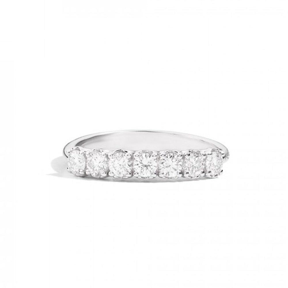 Anello 7 Pietre in Oro Bianco Anniversary Recarlo