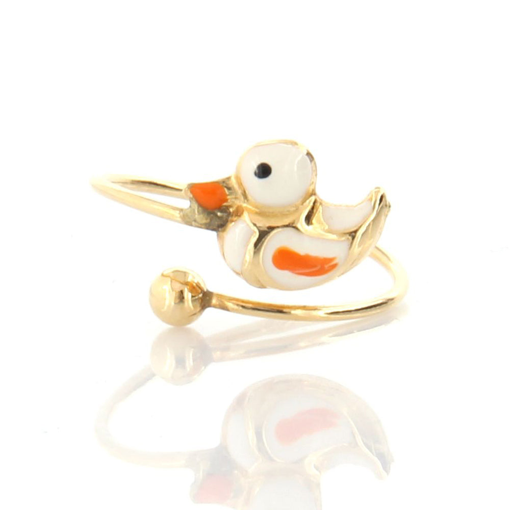 Anello Bambina in Oro Giallo con Paperina