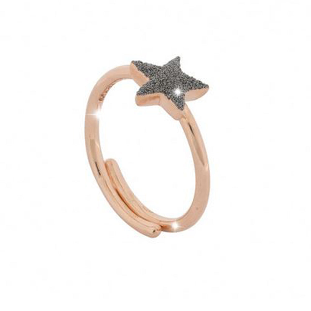 Anello Donna Argento Rose Stella Sabbia di Diamanti Jolie Rebecca Gioielli