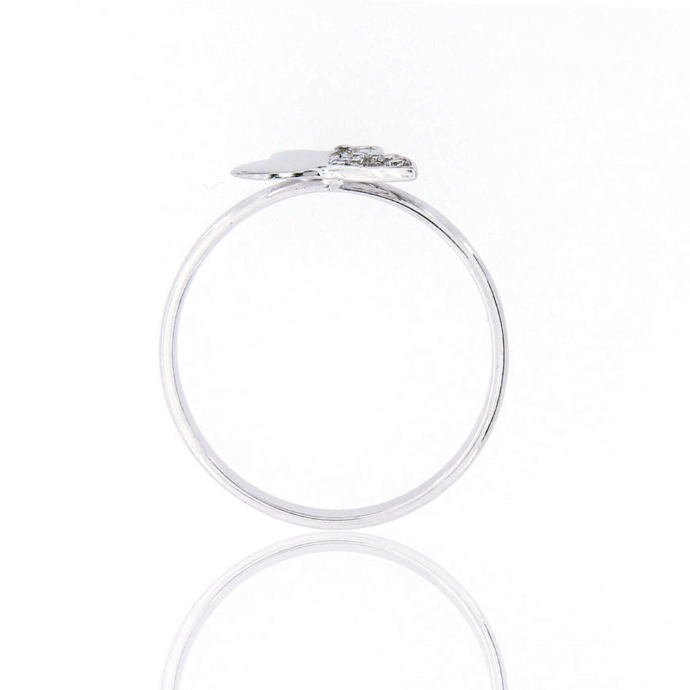 Anello Donna Farfalla in Oro Bianco e Zirconi