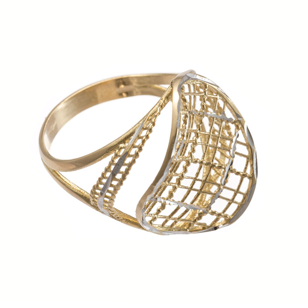 Anello Donna Oro Giallo e Bianco