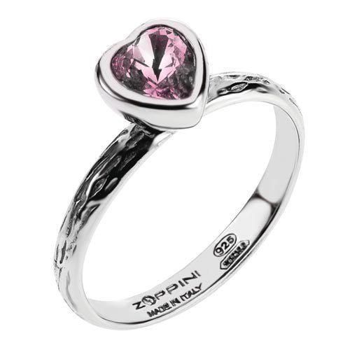 Anello Donna Silverings Cuore Rosa Misura 16 SR_B0015 - Zoppini