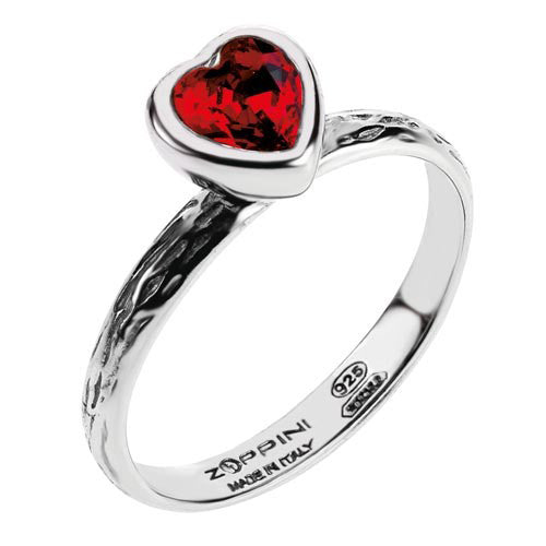 Anello Donna Silverings Cuore Rosso Misura 14 SR_B0014 - Zoppini