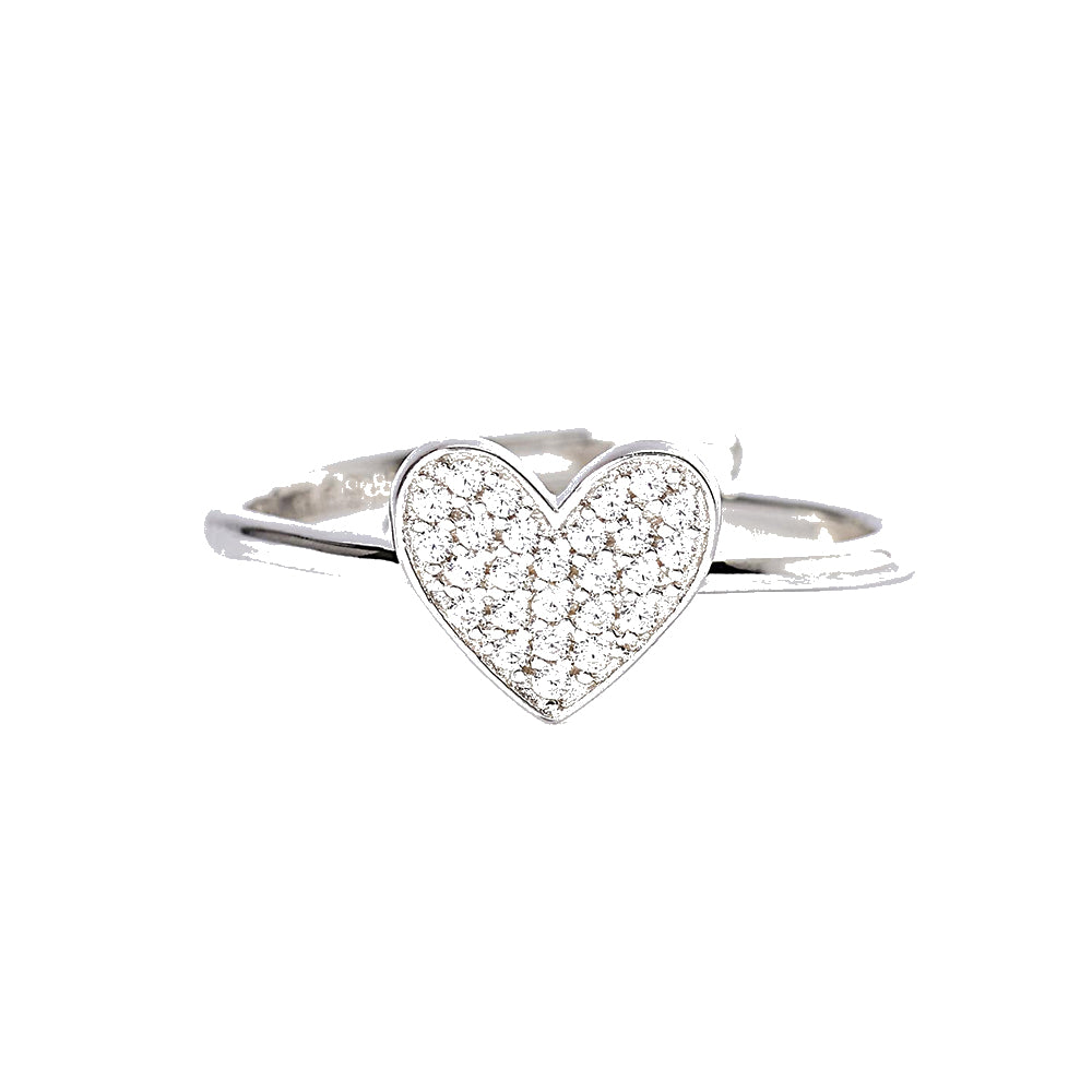 Anello Donna in Argento Cuore con Zirconi Mabina Gioielli